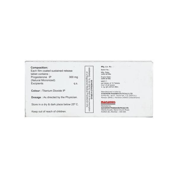 Macgest SR 300mg Tablet 10'S - Hormonal Therapy-Oes
