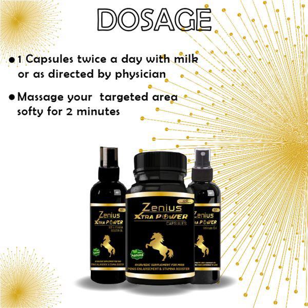 Zenius Xtra Power Booster Oil 50 ml + Xtra Power Capsule 60 's + Xtra Power Intimate Gel 50 ml 1's - Other Supplements