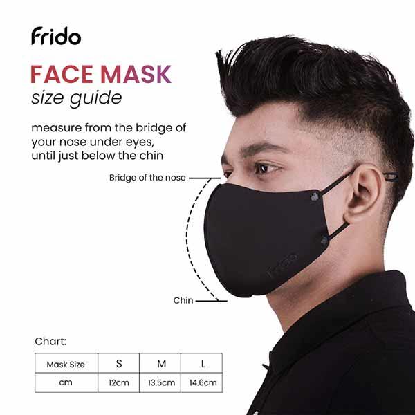 Frido Ultimate Pro Reusable Copper Face Mask (Pack of 2) (S) - Face Mask