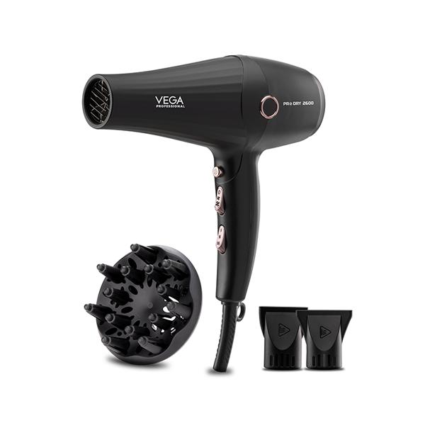Netmeds | VEGA Professional Pro Dry 2600 Hair Dryer For Salon & Home, 4 Heat & 2 Speed Settings (VPPHD-11) 1's