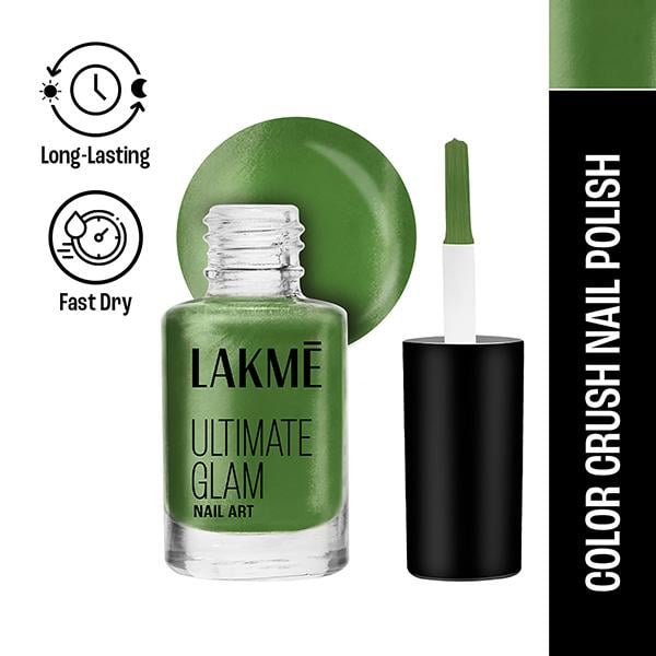 Lakme Color Crush Nailart M18 Deep Olive 6 Ml - Nail Polish