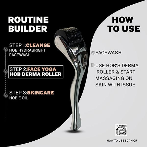 House of Beauty Derma Roller 0.50Mm Reduces Pigmentation, Fade Pimples & Acne Scars 1's - Derma Rollers