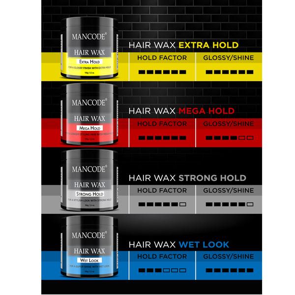 Mancode Mega Hold Hair Wax 100 gm - Hair Gels & Waxes