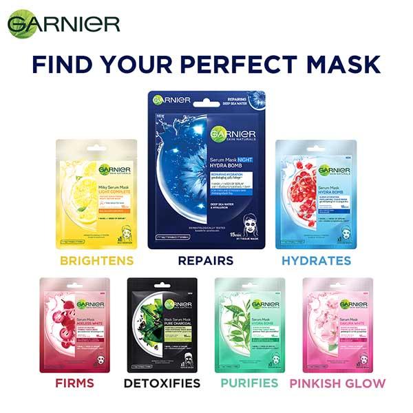 Skin Naturals Night Serum Sheet Mask with Deep Sea Water - For Tired & Stressed Skin 28 gm - Sheet Masks