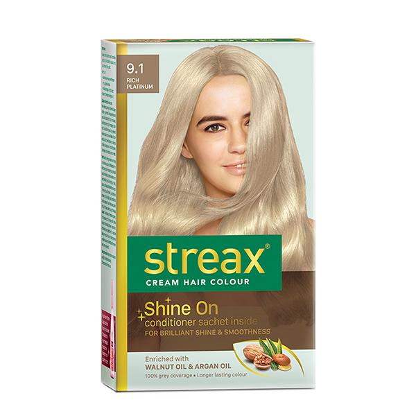 Streax Hair Colour - Rich Platinum (70gm+50ml) 1's - Crème