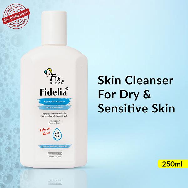 Fixderma Fidelia Gentle Skin Cleanser Face Wash for Unisex 250 ml - Face Wash & Cleansers