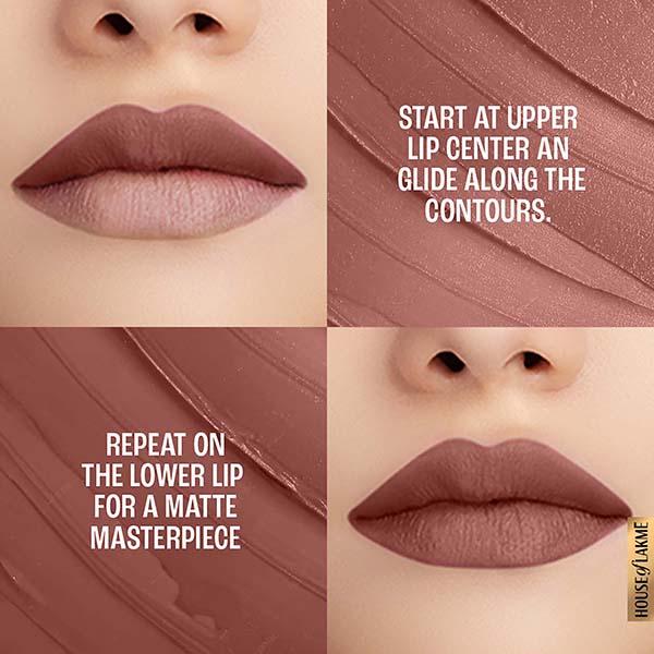 Lakme 9to5 Powerplay Priming Matte Lipstick, Lasts 16hrs, Coffee Command, 3.6 gm - Lipsticks