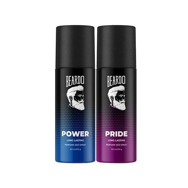 Netmeds | Beardo Power and Pride Body Spray Long Lasting Deo Combo Deodorant Deodorant Spray - For Men 150 Ml Each 2's