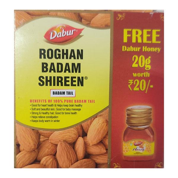 Netmeds | Dabur Roghan Badam Shireen Badam Tail 25 ml (Free Dabur Honey 20 g) 1's