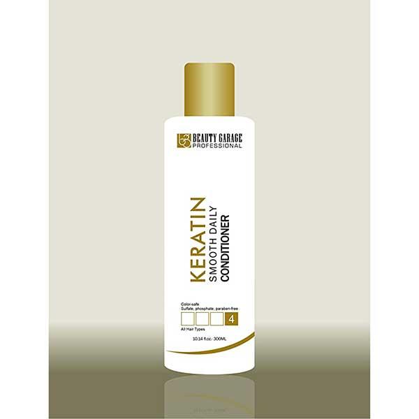 Beauty Garage Professional Keratin Smooth Daily Shampoo 300 ml + Keratin Smooth Daily Conditioner 300 ml - Dry Shampoos & Conditioners