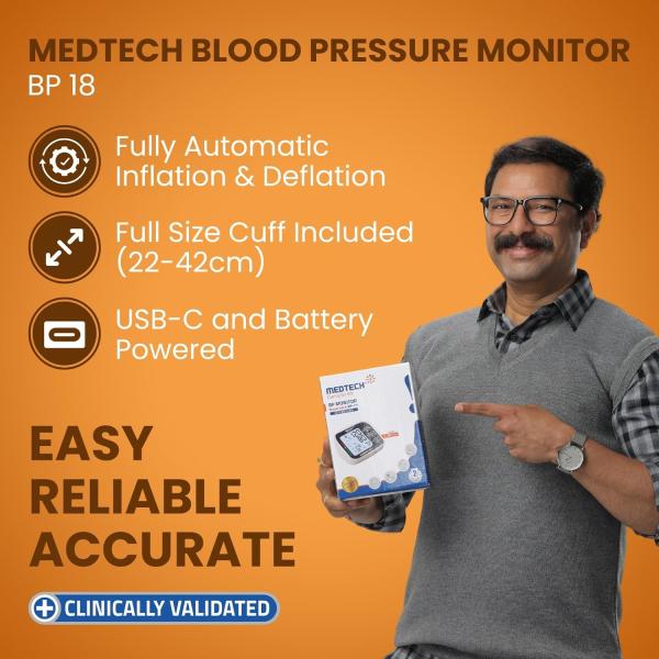 MedTech Fully Automatic Digital BP Monitor - BP18 - Blood Pressure Monitors