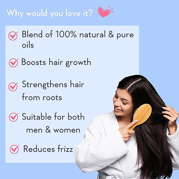 Wishcare Fermented Rice Hair Growth Oil - Strength and Growth formula - Hair Applicator 200ml - Hair Oils