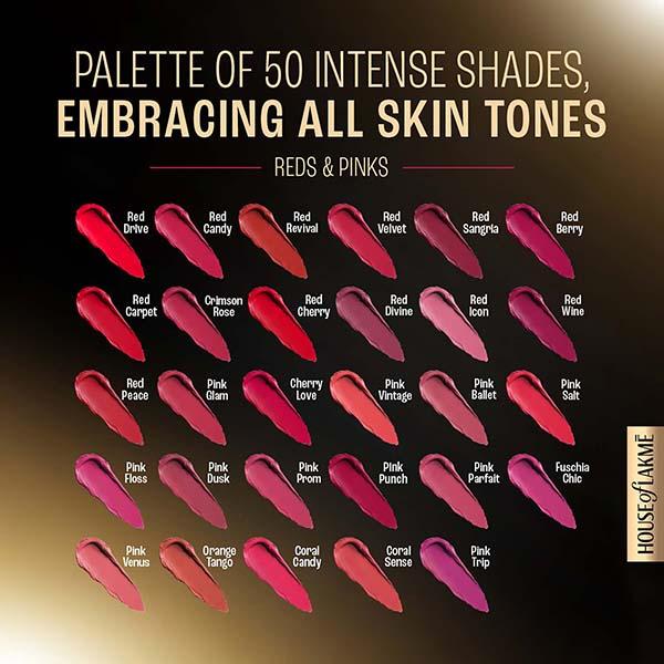 Lakme Forever Matte Liquid Lip, 16hr Lipstick,  Red Sangria, 5.6ml - Liquid Lipsticks