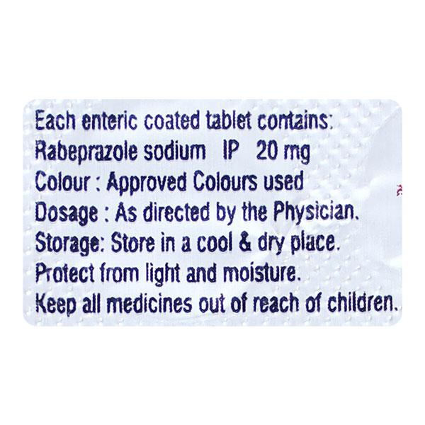 RABESTA 20 Tablet 10's - Ulcer/Reflux/Flatulence-Aaa