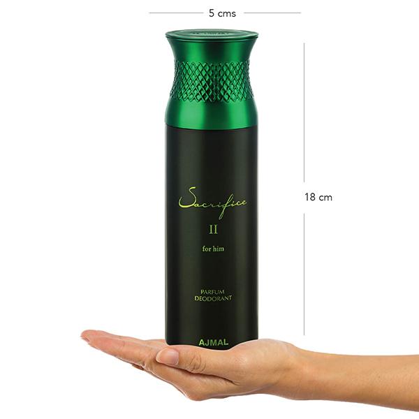 Ajmal Carbon & Sacrifice II & Wisal Dahab Deodorant Spray - For Men (Pack Of 3) 200 ml - Men Perfumes (Edt/Edp)