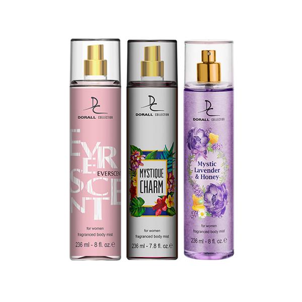 Dorall Collection Eversent + Mystique Charm + Mynstic Lavender&Honey Body Mist Set 3's - Women Perfumes (Edt/Edp)