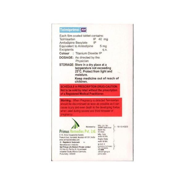 TELMIPRIME AM Tablet 15's - Hypertension-Ana