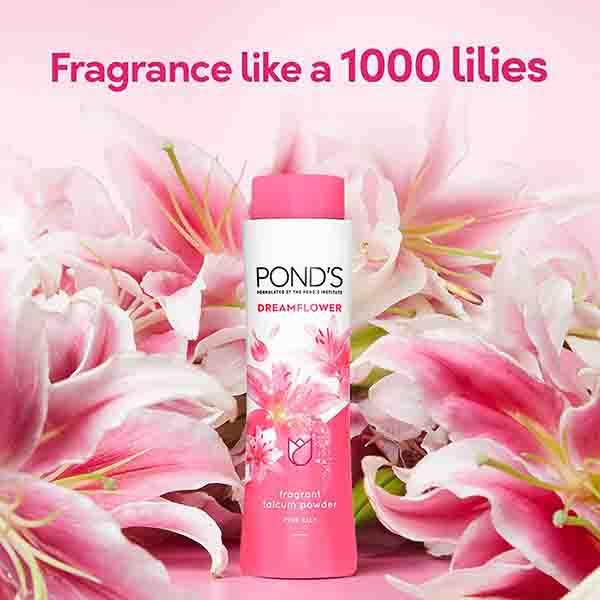 Pond's Dreamflower Fragrant Talcum Powder, Pink Lily 200 gm - Talcum Powders