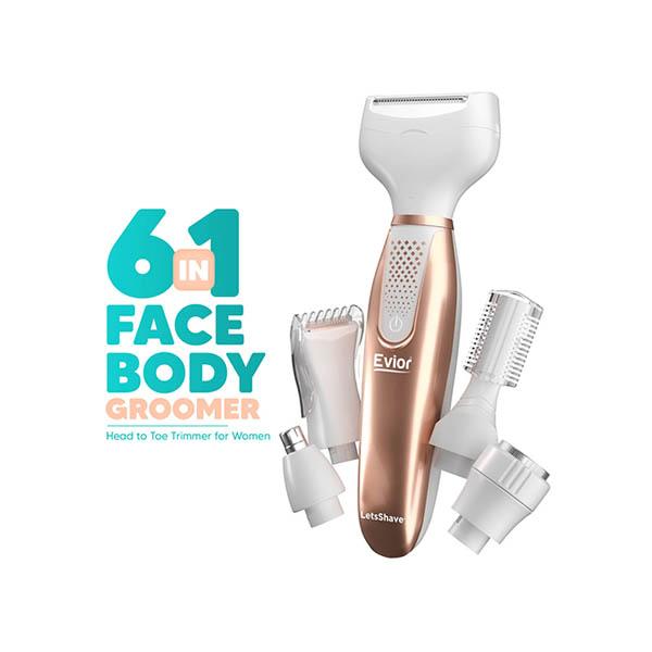 LetsShave Evior Face and Body Trimmer Set for Women with 2 Year Warranty - Womens Trimmer with Foil Shaver 1's - Shaving & Hair Removal