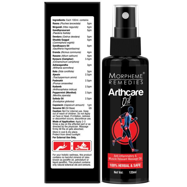 Morpheme Remedies Arthcare Oil With Spray 100 ml - Hair Oils