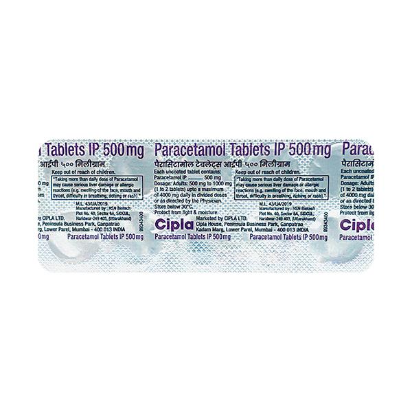 Netmeds | Paracetamol 500mg Tablet 10'S