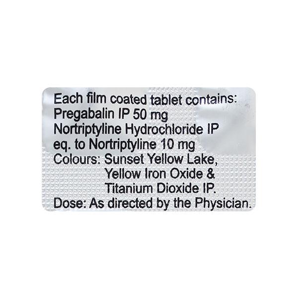Pregabid NT 50mg Tablet 10'S - Neuropathic Pain-Dru