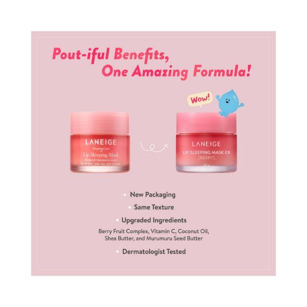 LANEIGE LIP SLEEPING MASK EX (BERRY) 20 gm - Lip Scrubs