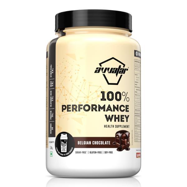 Netmeds | Avvatar 100% Performance Whey - Belgian Chocolate Flavour (Jar) 1 kg