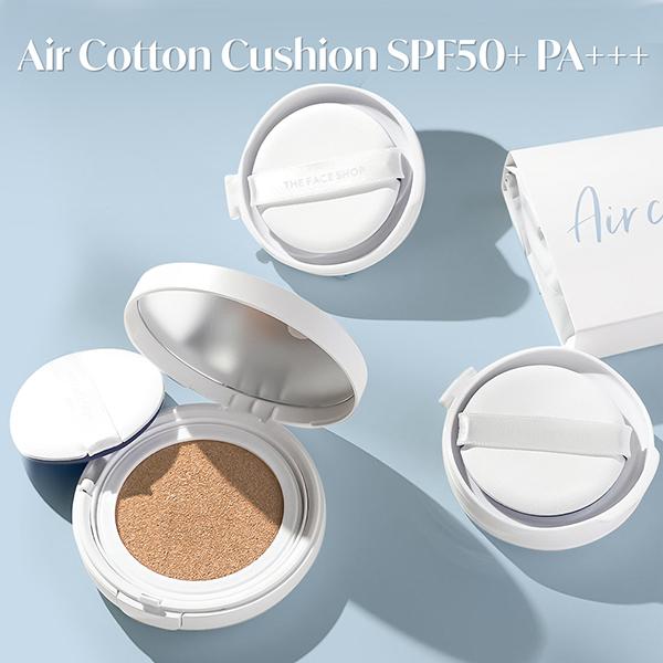 The Face Shop Air Cotton Cushion SPF50+ PA++++ (203 Beige) 12 gm - Compact Powder