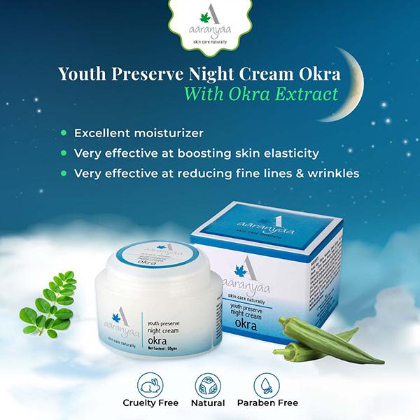 Aaranyaa Youth Preserve Night Cream Okra 50 gm - Night Cream