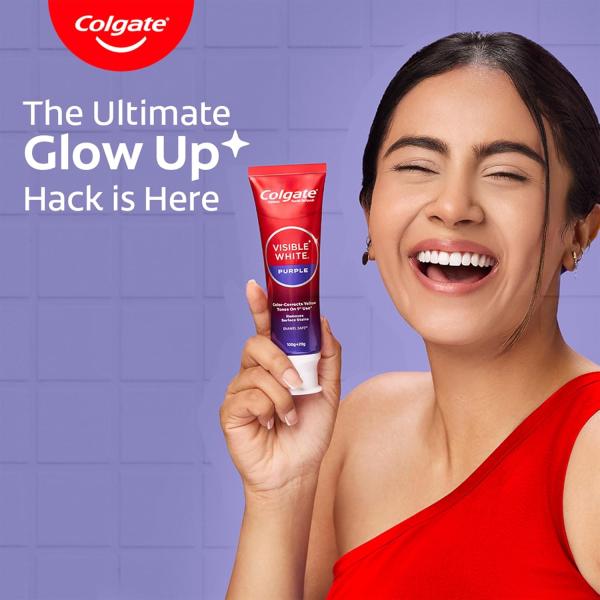 Colgate Visible White Purple Toothpaste 100 g + 20 g - Toothpaste