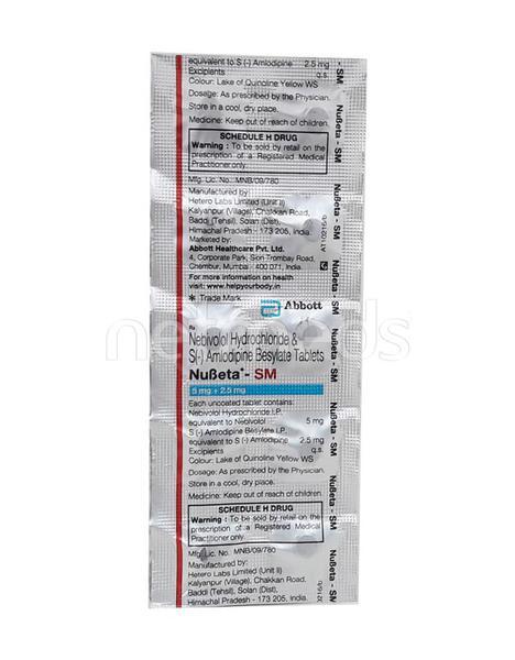 Nubeta SM Tablet 10'S - Hypertension-Bet