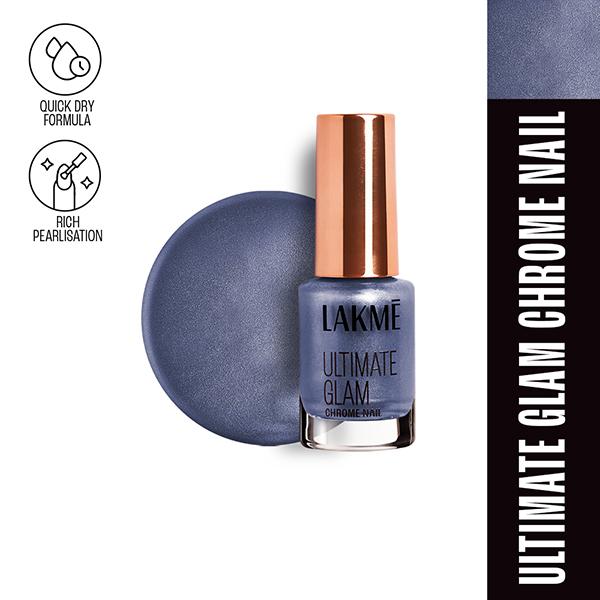 Netmeds | Lakme Ultimate Glam Chrome Nail Blue 6 ml