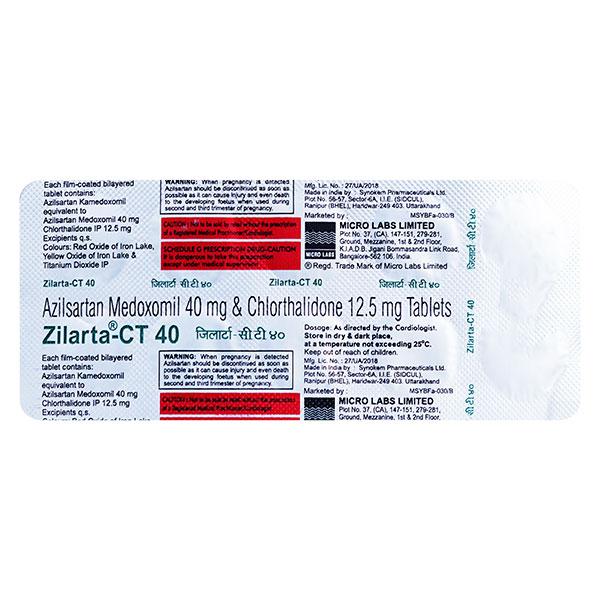 Zilarta CT 40/12.5mg Tablet 10'S - Hypertension-Ang