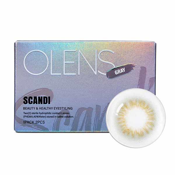 O-Lens Scandi Monthly Coloured Contact Lenses - Grey ( 0.00 ) 1's - Eyecare Lenses
