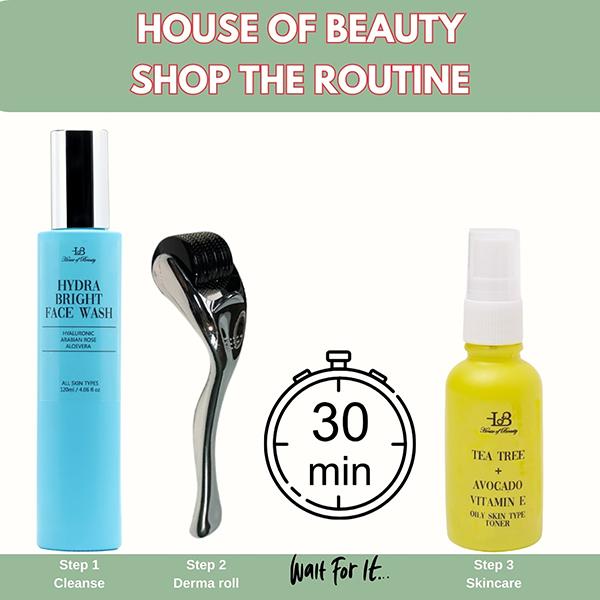 House of Beauty Derma Roller 0.25Mm For Boosting Collagen, Fades Dark Spots & Acne Scars 1's - Derma Rollers