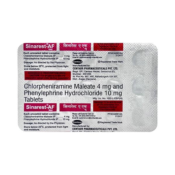 Netmeds | SINAREST AF NEW Tablet 15's