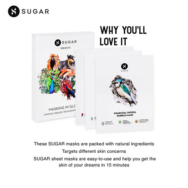 SUGAR Cosmetics Get Unmasked (Pack of 3) 25 gm - Masks & Peels