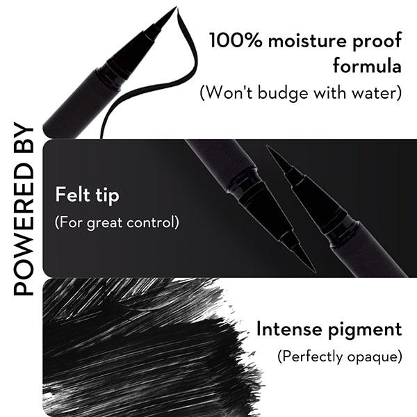 Sugar Cosmetics Arrested For Overstay Waterproof Eyeliner - 01 I'll Be Black (Black) 0.55 ml - Eyeliners
