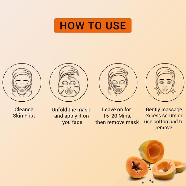 Mancode Papaya Facial Sheet Mask For All Skin Types 25 gm - Face Mask
