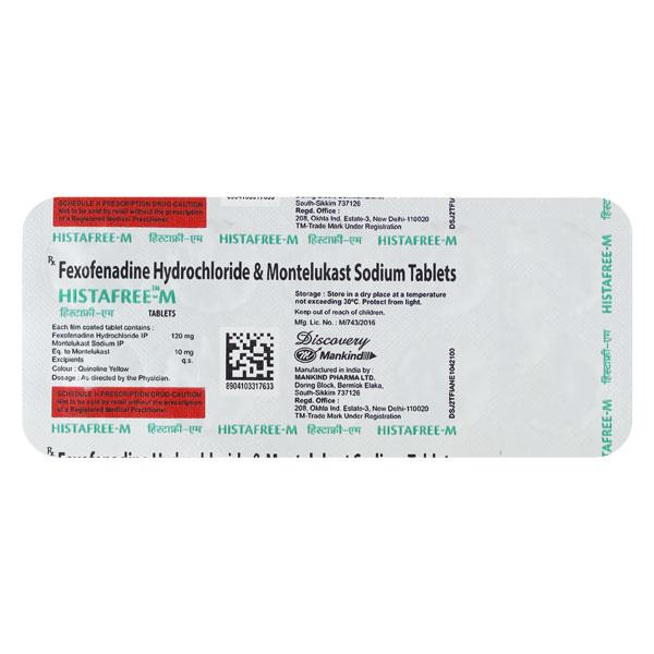 Histafree M Tablet 10'S - Allergies-Ant