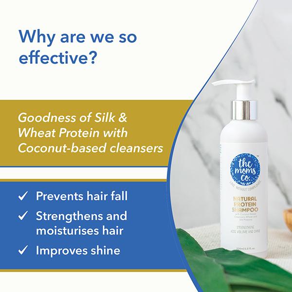 The Moms Co. Protein Shampoo 200 ml - Dry Shampoos & Conditioners