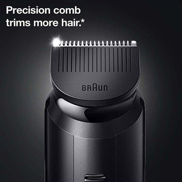Braun Beard Trimmer 3, BT3321 for Men from Gillette, Hair Clipper, Lifetime Sharp Blades, 20 Length Settings Black and Vibrant Green 310 gm - Grooming Kits