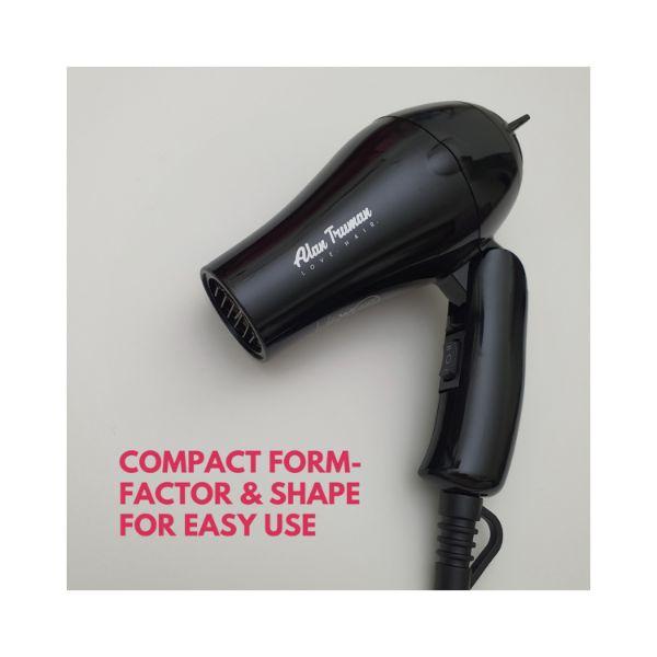 Alan Truman Mini Dryer - 1000 Watts Dc Motor Hair Dryer - Black 1's - Hair Dryers
