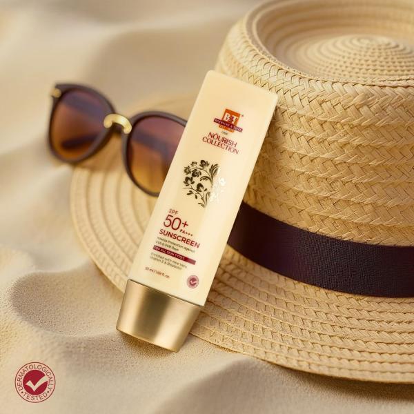 Netmeds | Dr.Willmar Schwabe B&T Nourish Collection Spf 50+ PA+++ UVA & UVB Sunscreen For All Skin Types 50 ml