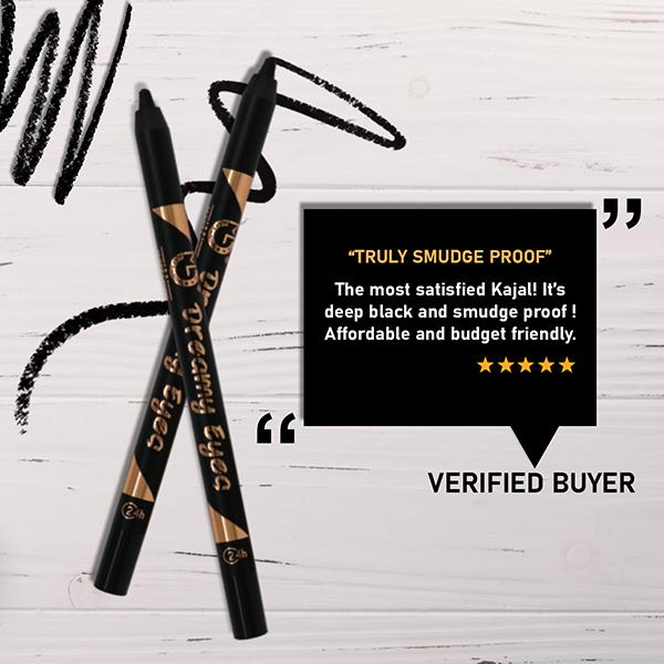 Matt Look dreamy Eyes Smooth Glide Kajal with Sharpner, Eye Makeup, Deep Black 1.3 gm - Kajal & Kohls