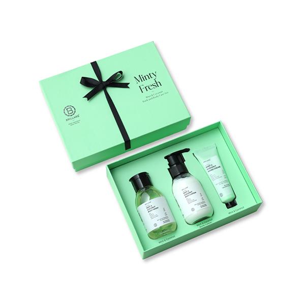 Netmeds | Brillare Minty Fresh Gift Box - Peppermint Face Wash, Peppermint Body Wash, Peppermint Face Scrub, Peppermint Body Scrub 900gm 1's