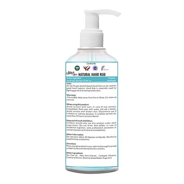 Mirah Belle Tea Tree Aloe Vera Hand Rub Sanitizer 500 ml - Hand Sanitizer