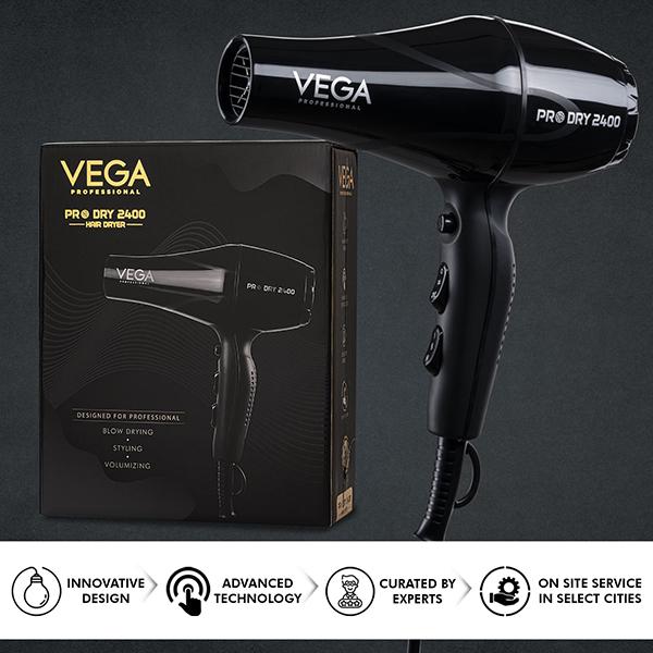 VEGA Professional Pro Dry 2200-2400W Hair Dryer for Salon Professionals and Styling at Home,VPMHD-03 1's - Hair Dryers