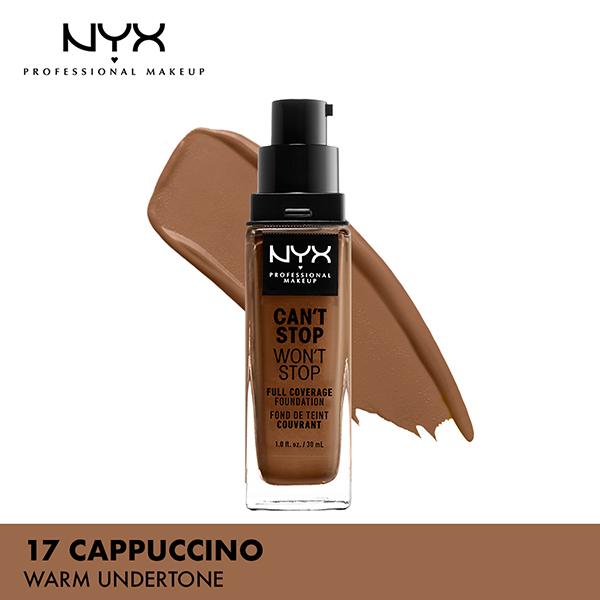 NYX Professional Makeup Can't Stop Won't Stop Full Coverage Foundation - Cappuccino 30 ml - Foundation